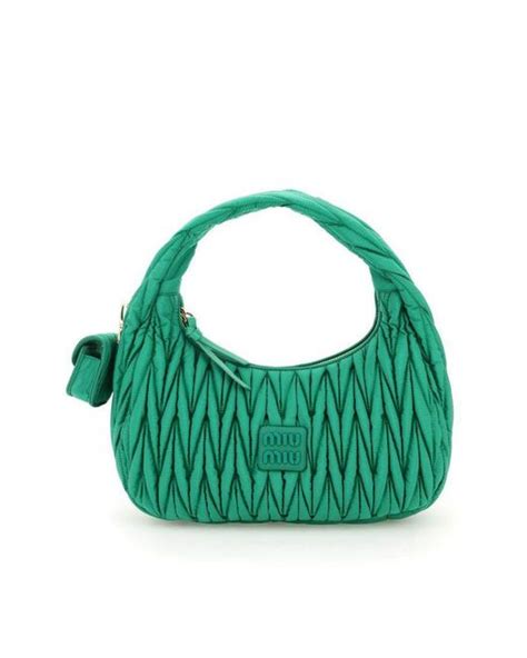 miu miu green bag|miu handbags official website.